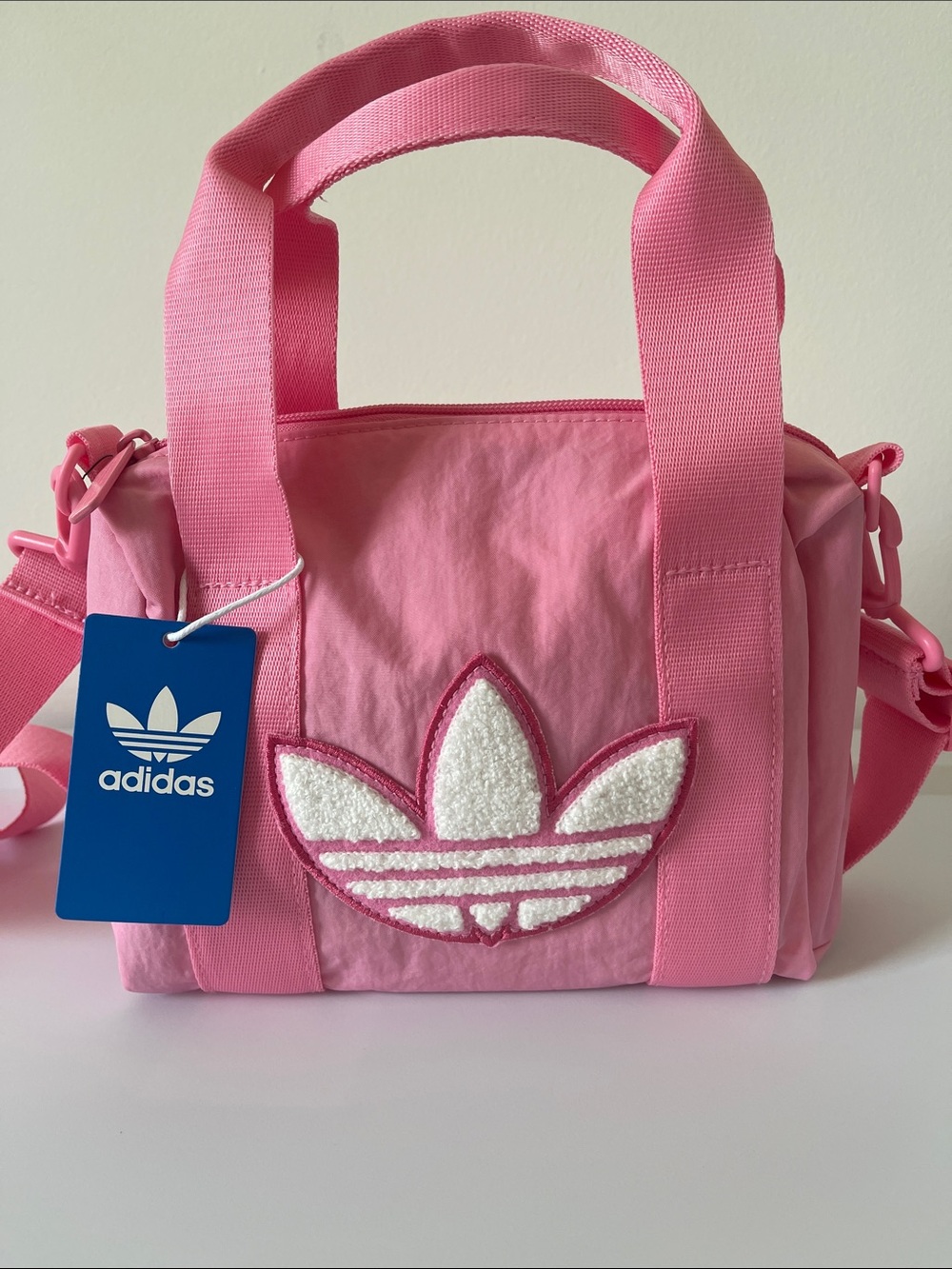 adidas Pink Crossbody Bag with White Trefoil Patch